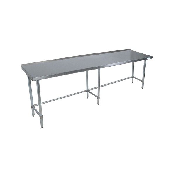 Bk Resources Stainless Steel Work Table, Open Base Plastic Feet 1.5 Riser 84"Wx30"D SVTROB-8430 - main